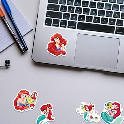 50pcs The Little Mermaid Stickers Pack Mermaid Princess adesivos de desenhos animados