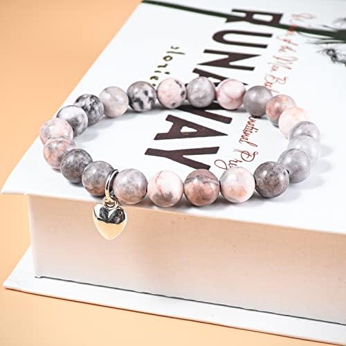 Colorido bling stone natural ametista cura a vida de pulseira é difícil, mas você também é inspirador de bracelete de amor para homens homens adolescentes garotas