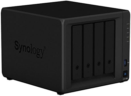 Synology DiskStation DS918+ NAS Server for Business com Intel Celeron CPU, Memória de 8 GB, 256 GB SSD, 8TB HDD, Sistema Operacional