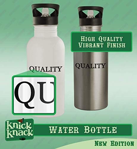 Presentes Knick Knack Calibration - Hashtag de aço inoxidável de 20 onças garrafa de água ao ar livre, prata