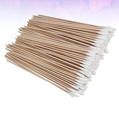 ABOOFAN SWABS pontiagudo de algodão 1500pcs Swab Swab Limpeza de orelha Removendo swabs de madeira com maquiagem para brotos