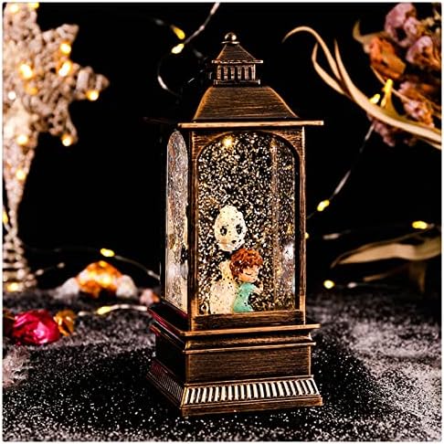 Yehei Snow Globe com música para crianças, crianças e animais se abraçando, lanterna de água, decorações de casas de Natal, 8824cm,