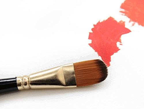 Conjunto de pincel de tinta de artista BBSJ 5pcs nylon madeira maçaneta preta alça aquarela acrílica pincel de pincel