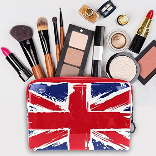 TBOUOBT Sacos de viagem cosméticos, estojo de maquiagem, bolsa de maquiagem para produtos de higiene pessoal, UK Flag Union Jack