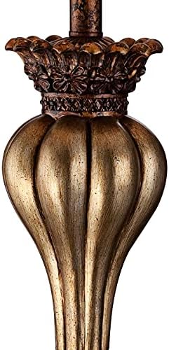 Regency Hill Senardo Silhueta de vaso de lâmpada tradicional de mesa com canelada e detalhe floral 30