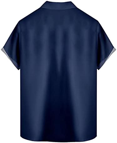 ZPERVOBA Mens impressa camisas havaianas de manga curta de manga curta camisa de camisa de praia para homem de manga longa