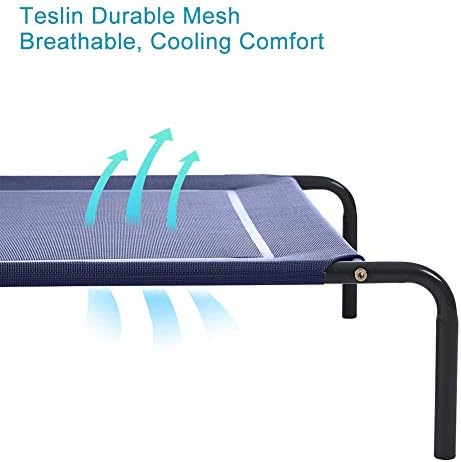 ToolSpire Grande Cama de cachorro elevada original 52 × 36 × 8 COCT REFRIMENTO PET COT com tecido de malha de textileno durável,