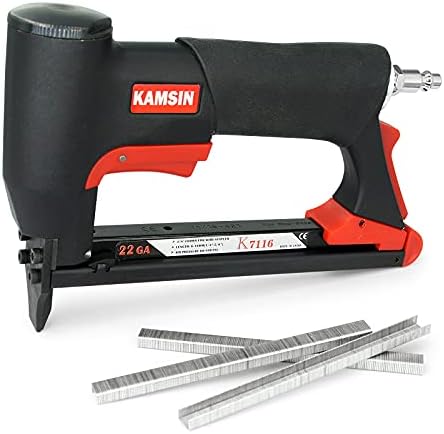 Kamsin K7116 22 Beda de calibre pneumático Pistola grampo de 3/8 de polegada 71 Série de arame de arame de ar fino de arame de arame fino de 1/4 de polegada a 5/8 polegadas.
