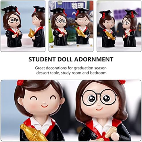 Valiclud Girl apresenta bonecas de meninas graduação pós -graduação phd menina figure boneca bolo decoração de resina decoração