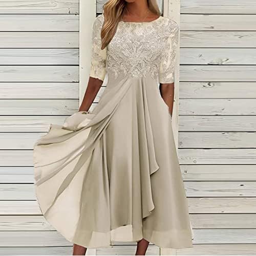 Mãe do vestido da noiva para apliques de renda de casamento 1/2 mangas altas lascas de baixo colher de pescoço elegante vestido de noite