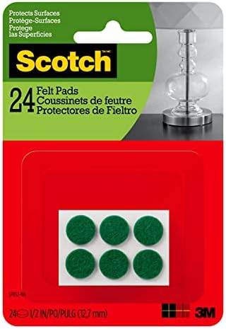 Scotch SP852-NA Felt Pads, 0,5 , verde, 24 contagem