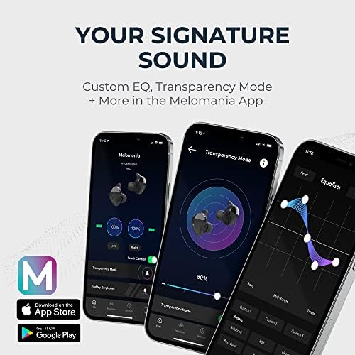 Cambridge Audio Melomania Touch foodbuds, True Wireless Bluetooth 5.0, Hi-Fi Sound, fones de ouvido estéreo para iPhone e Android