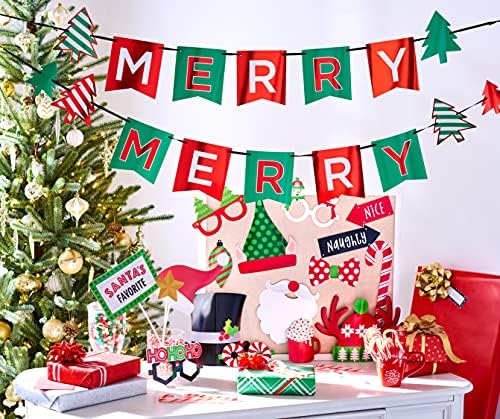 American Greetings Festes de Natal de Natal, adereços de cabine de fotos com banners