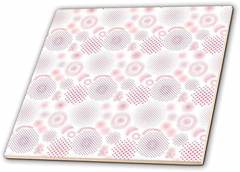 3DROSE Padrão abstrato de formas redondas feitas de pontos. Rosa, cores roxas - azulejos