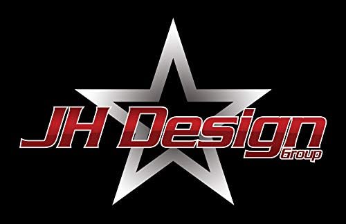 JH Design Group Men's Ford T-shirt Oval Logo Crew pescoço camisa preta