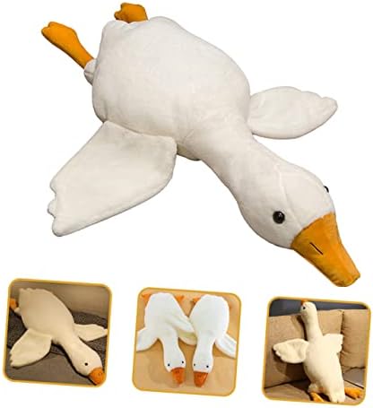 Toyvian Big White Goose Brinquedo Plexugue de pelúcia Brinquedos de menina baby Tots Pato de pato bichos de pelúcia amigos brinquedos