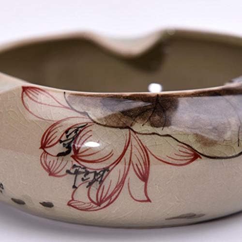 Uxzdx cinhtray-ashtray pintado à mão cinzeiro de cerâmica chinês de personalidade criativa retro