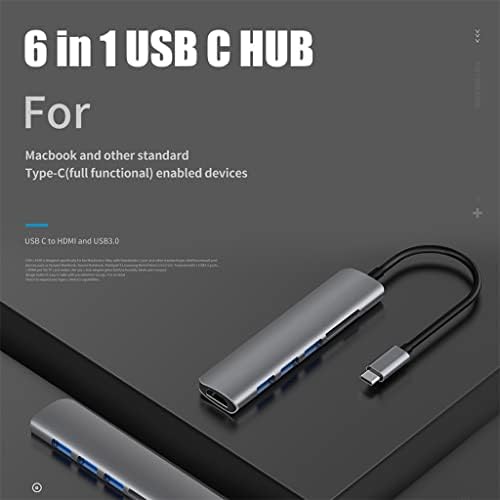 ASUVUD USB 3.1 Hub do tipo C para adaptador 4K Thunderbolt 3 USB C Hub com Hub 3.0 TF SD SD Slot