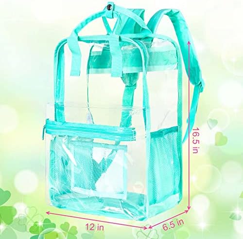 Mochila clara de Zlyert, trava transparente para serviço pesado, Large See através de mochilas de PVC para mulheres e homens