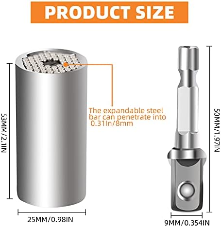 Presente de ferramenta de soquete universal para homens papai - soquete com adaptador de perfuração de energia Cool, aparelhos de aderência