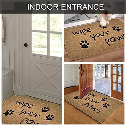 Limpe o tapete de porta engraçado de suas patas - tapetes de boas -vindas, tapetes externos de entrada interna de entrada de entrada