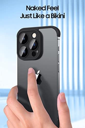 Caixa de pára -choques sem moldura do lekevo para iPhone 13 Pro Max Bumper com lente de câmera Protetor, tampa do