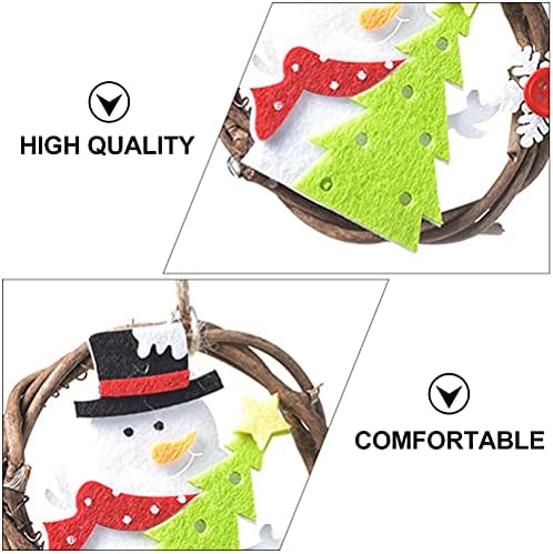 Soimiss 3pcs de Natal com tema de natal Rattan Wreath Pingente Natal Tree Holding Decor