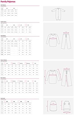 Foco Women's NFL Team Feia Pattern Comparating Set Pijamas Familiares de Família