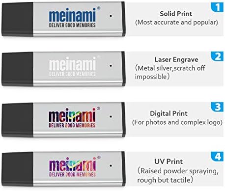 Meinami slim personalizado USB Flash Drive em prata Metal Thumb Drive Memory Stick Stick 32 GB 500 pacote
