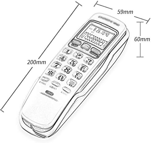 Telefone KLHHG, telefone fixo retrô de estilo ocidental, com armazenamento digital, função de redução de ruído na parede para