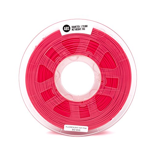 Gizmo Dorks 1,75 mm ABS filamento 1kg / 2,2 lb para impressoras 3D, rosa quente fluorescente