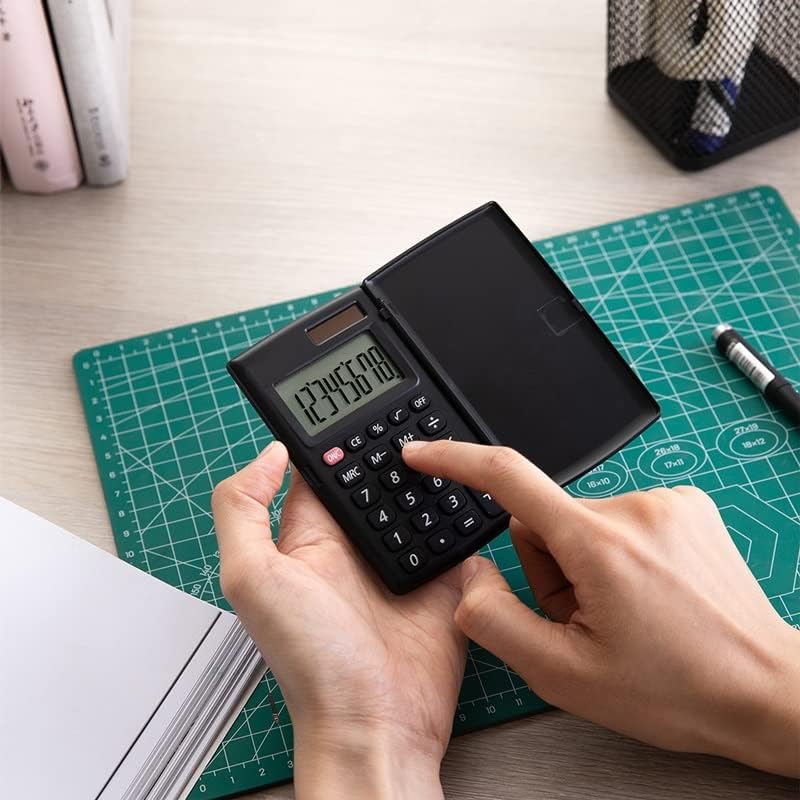 Calculadora portátil quul Mini calculadora pequena capa de 8 dígitos Bateria de energia solar dupla energia
