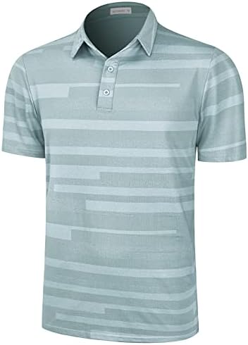 Camisas de pólo para homens seco de manga curta de manga curta hidratar camiseta de tênis de golfe de colarinho