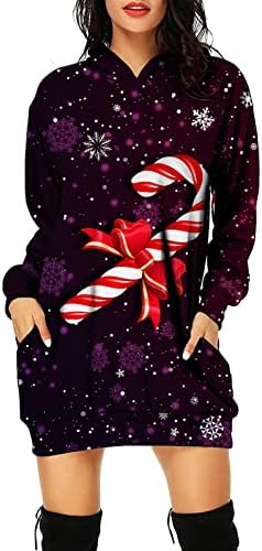 Vestidos de Natal femininos 2022 Autumn e Winter Compoled Dress Dress Print Sweater Ugly