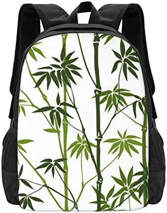 Aseelo Green Bamboo Impressão Tropical Nature School Backpack Large College Backpack Casual Bookbag Daypack para