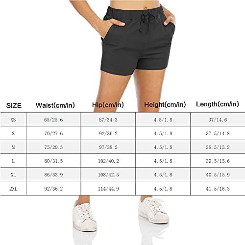Luogongzi Flowy Yoga Shorts para Women Gym Fitness Workout Athletic Running Calças pretas leggings