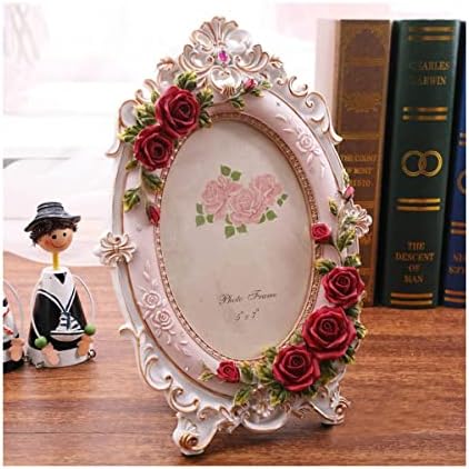 Lelamp Resin Creative Photo Frame Vintage Photo Frame Cute Garden Rose Picture Frames Home Decoration Wedding Photo Frame Gift