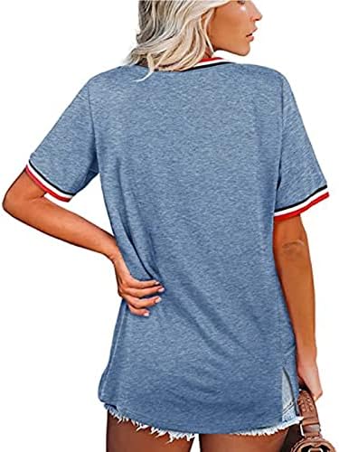 Camisa de túnica funky feminina LONE FIT V pescoço Tshirt adolescente adolescente