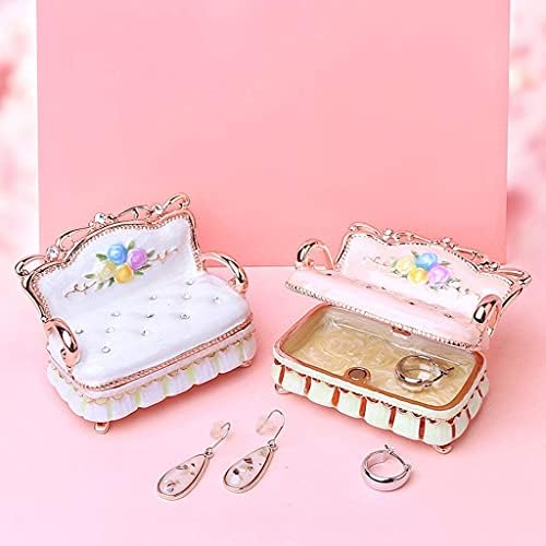 Caixa de armazenamento de jóias Caixa de bugigangas de jóias decorativas para mulheres mini mobiliário de joias caixa de joias caixa de joalheria