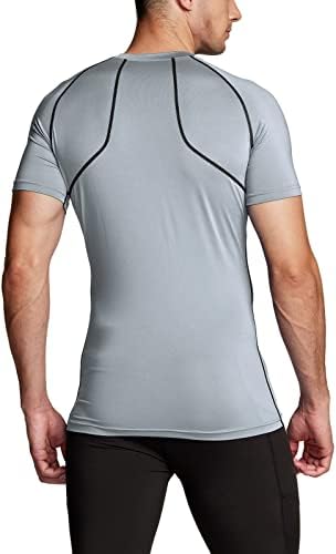 Athlio 1 ou 3 pacote de pacote masculino de manga curta fria camisa de compressão, camisetas esportivas de camisetas Baselayer, camisa