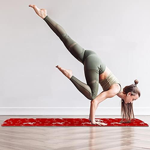 Exercício e fitness de espessura sem escorregamento 1/4 tapete de ioga com impressão de natal berry-01 para yoga pilates e exercício