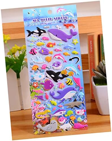 Adesivos de stobok puffy para crianças adesivos para crianças adesivos de 10pcs adesivos de parede infantil de parede de peixe marinho
