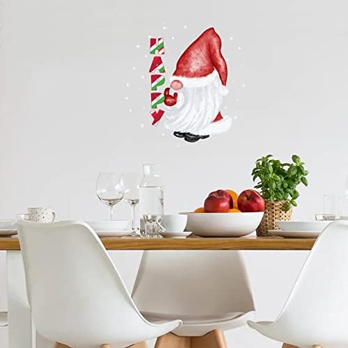 Gnome de Natal Decalques de parede feliz de natal adesivos de parede de natal PVC Porta Decal