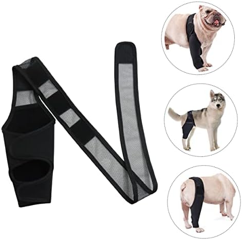 Manga da perna de cachorro- Use esta tampa do joelho com design de cinta pegajosa, você pode embrulhar bem a perna