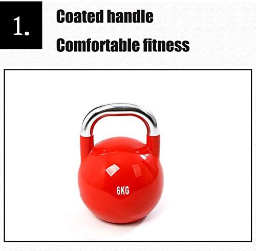 Kettlebells de esportes profissionais, Kettlebell da competição de pintura em aço, homens e mulheres atléticos levantando halteres