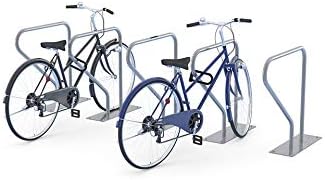 Estacionamento de bicicleta premium - base moída BK4001U, Grafite Gray Galvanized Steel e Design Europeu com revestimento