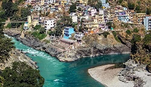 Gangajal Holy Ganga Water desde o início do rio Ganga em DevPrayag em garrafa de vidro transparente 100ml