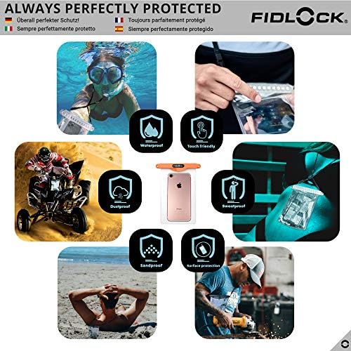 Fidlock Hermetic Dry Bag Medi - Bolsa de auto -vedação magnética flexível para celular | à prova d'água e à prova de areia - tamanho