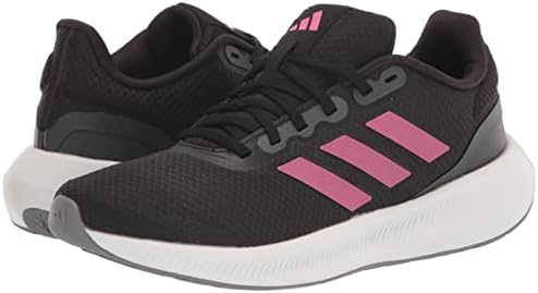 Adidas Women's Run Falcon 3.0 Sneaker, Black/Pulse Magenta/Gray, 5