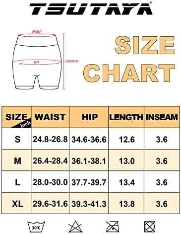 Tsutaya Women Workout Gym Shorts 3,6 Scorts de bumbum sem costura shorts de cintura alta ioga shorts